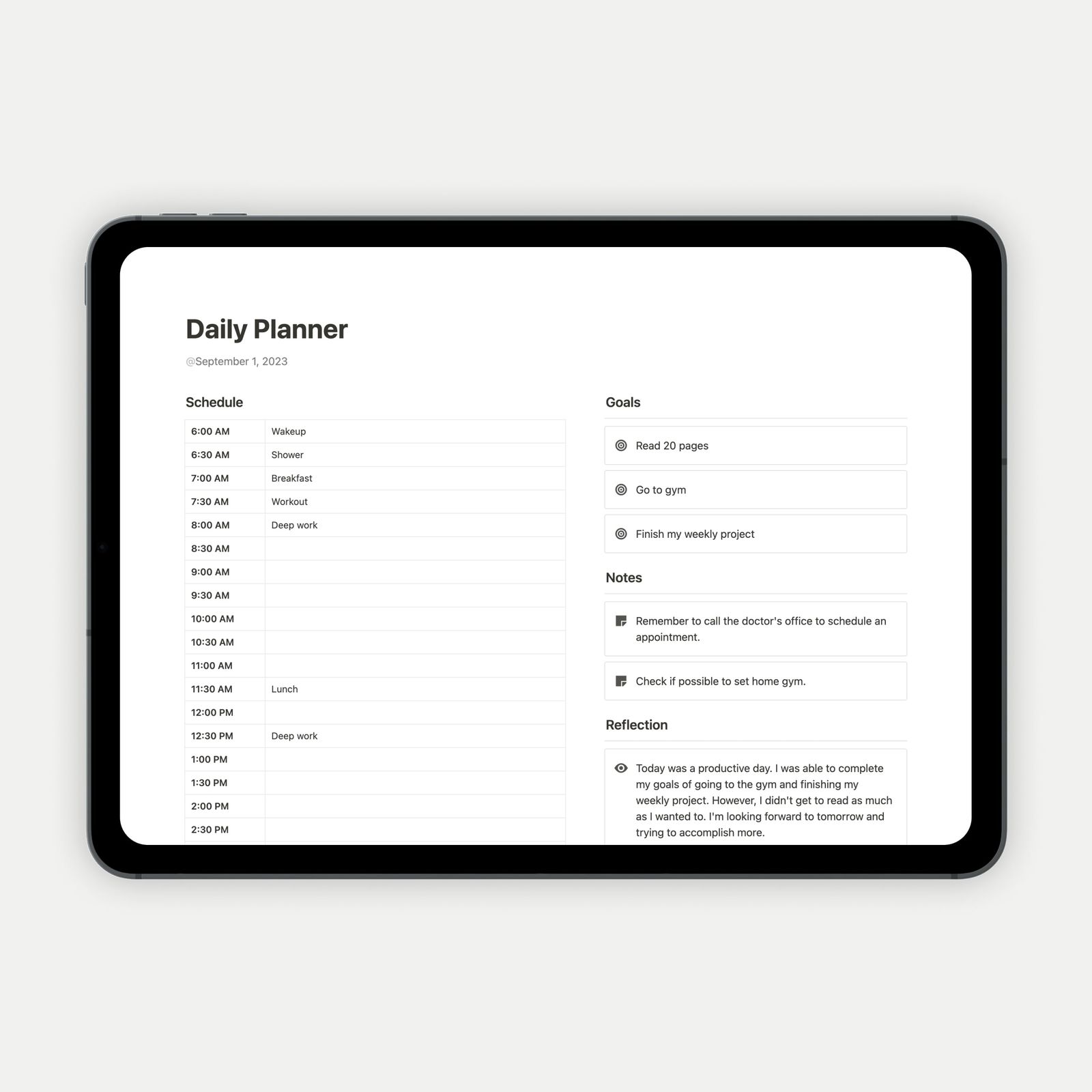Free notion templates